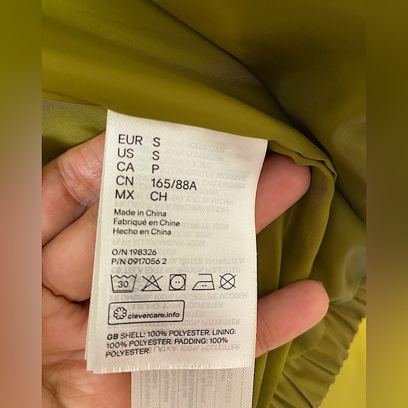 h&m x kangol collab green puffer jacket SZ S - Picture 6 of 7